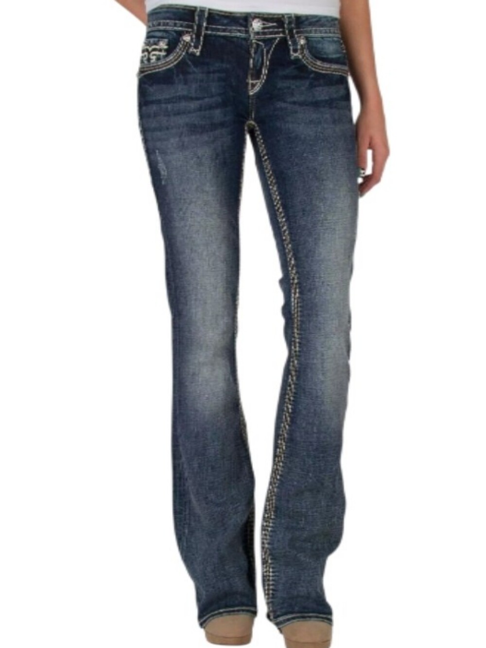Rock Revival Jamila Low-Rise Bootcut Jeans